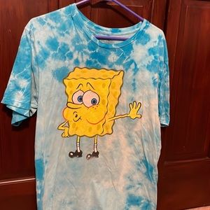 Tie dye spongebob graphic tee.